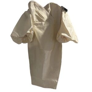 Ivory Puff-Sleeve Maxi Dress